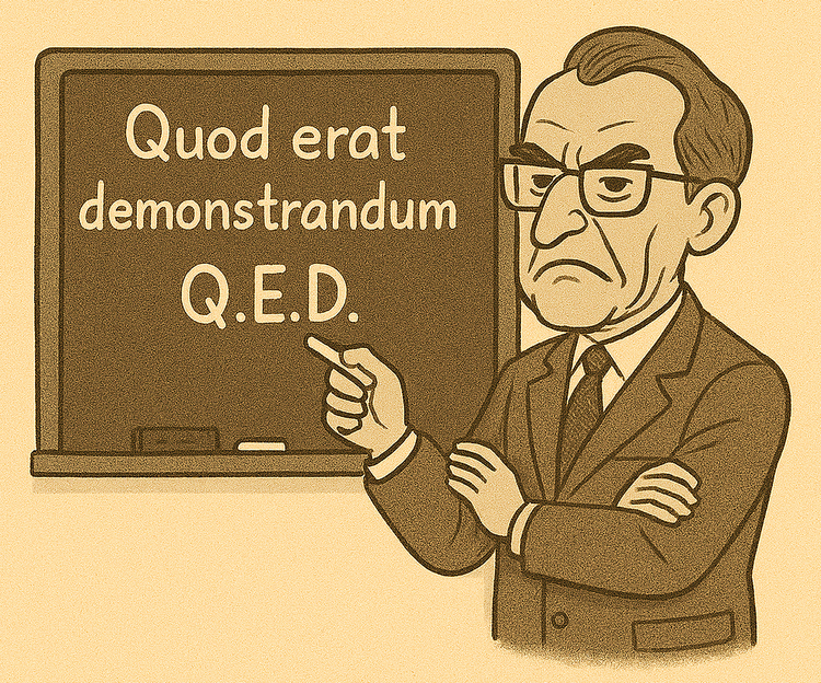 Quod Erat Demonstrandum (Q.E.D.)